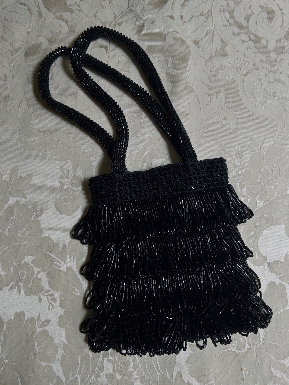 Beaded Fringe Evening Bag, Y2K Retro Flapper Style Mini Bag, Formal Attire